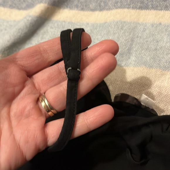 Loft Black adjustable XS Spaghetti Strap Dress w/ ruffle - Picture 6 of 10